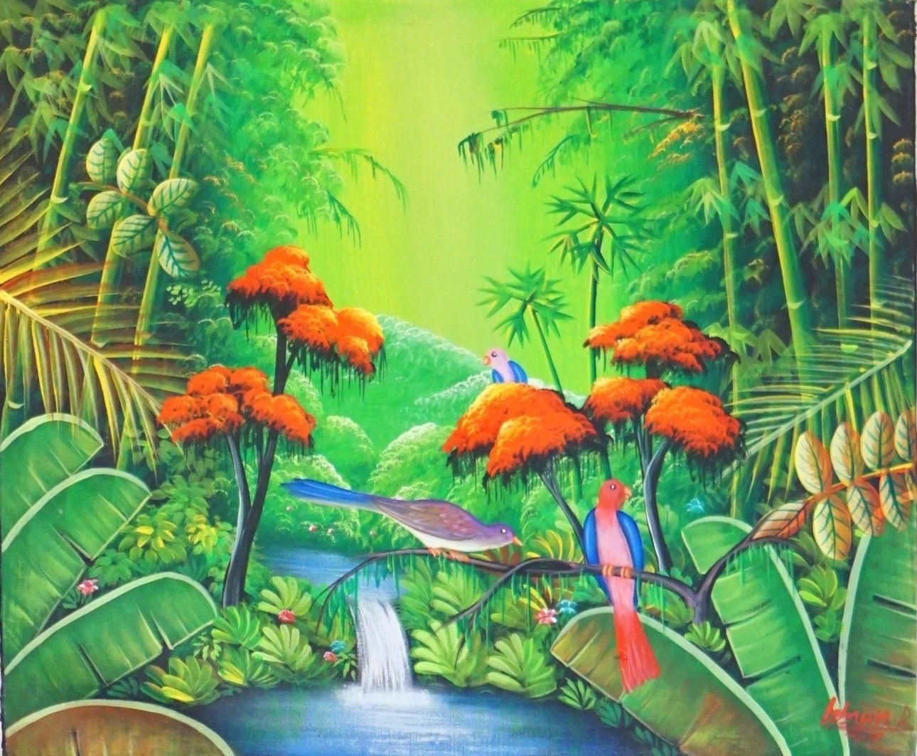 Flamboyant Tree & Birds